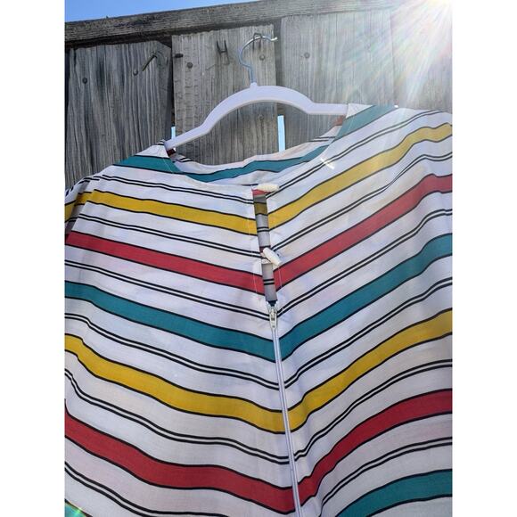 1970s Loungewear Loungecrest Size 44 Retro Stripes Pockets - Picture 5 of 9